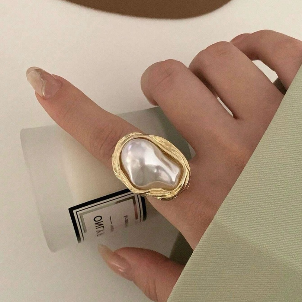 Faux Pearl Decor Ring